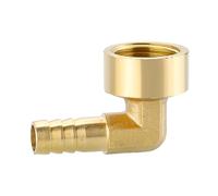 MOUMOUTEN Raccord Cannelé À 90° En Laiton Filet Femelle G1/2 | Adaptateur Coude Droit Pour Tuyau 10 mm, Connexion Étanche Pour Air Eau Huile Gaz, Outils Pneumatiques Et Compresseurs D'Air