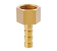 MOUMOUTEN Raccord cannelé en laiton 1/4", filetage femelle, épisseuse de métaux, épisseuse de barbes, raccord de tuyau, connecteur adaptateur pour air, eau, huile (6 mm)