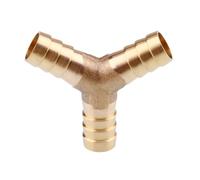 MOUMOUTEN Raccord cannelé en laiton, adaptateur de raccord union à 3 voies en forme de Y, connecteur adaptateur de raccord de tuyau pour air, eau, huile (12 mm)
