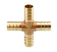 MOUMOUTEN Raccord cannelé en laiton, raccord union à 4 voies 12 mm