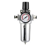 MOUMOUTEN Régulateur-Filtre Air Pneumatique, Réducteur Pression Comprimé | Séparateur Eau-Huile avec Manomètre pour Compresseur d’Air, Accessoires Système Pneumatique