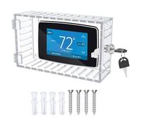 MOUMOUTEN Thermostat lockbox, Convient pour Le Thermostat 18.5x12x5.6cm | Universel Protecteur Transparent Acrylique lockbox avec clé pour l'école Restaurant Home Office sécurité
