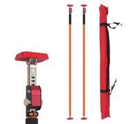 Mountlaser Lot de 2 poteaux de support réglables, capacité de 120 kg par paire, système de support de 3ème main, extensible jusqu'à 290 cm, tige de support en acier pour installation d'armoire, barres