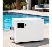 moupeaktain Réchauffeur D’Eau pour Piscine 220V électrique, Chauffage Piscine Rapide avec élément Chauffant en Acier Inoxydable 316, Commande Tactile Intelligente pour Spa Et Piscine Hors Sol 11KW