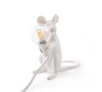 Seletti Lampe de table Mouse Lamp MAC – Résine, USB – Blanche