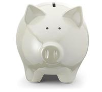 Mousehouse Gifts - Tirelire en Forme de Cochon - Blanc - L
