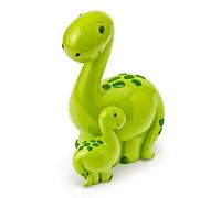 Mousehouse Gifts - Tirelire pour Enfant - Maman et bébé Dinosaure - Fille/garçon - Vert - 10 x 14 x 20 cm