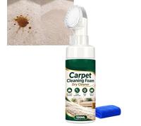 Mousse nettoyante pour tapis sans eau avec brosse, chiffon inclus (1) | La brosse intégrée aide à traiter les salissures du quotidien sur tapis, canapés et tissus auto pour un nettoyage sans eau.