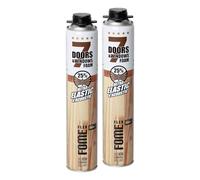 Mousse polyuréthane élastique FOME FLEX 7 Doors & Windows - montage portes & fenêtres, isolation & étanchéité - 2 x 750 ml, faible expansion, haute isolation thermique & acoustique, coupe rapide