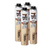 Mousse polyuréthane élastique FOME FLEX 7 Doors & Windows - montage portes & fenêtres, isolation & étanchéité - 4 x 750 ml, faible expansion, haute isolation thermique & acoustique, coupe rapide