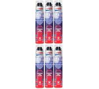 Mousse Polyuréthane Expansive Pistolable 750 ml, Lot de 6 | Pour le Montage, Isolation et Calfeutrage, Spéciale Huisseries et Menuiseries