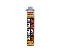 Mousse PU pistolable coupe-feu Soudafoam FR Click & Fix 750ml - SOUDAL - 146751