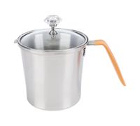 Mousseur à Lait 500ml avec Couvercle en Verre | Acier inoxydable, facile à nettoyer, poignée ergonomique, parfaite pour le latte art, mesurer les liquides