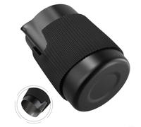 Mousseur à lait professionnel en acier inoxydable brossé avec poignée en silicone pour cappuccino et latte art Noir 420 ml