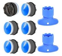 Mousseur et brise-jet pour robinet - Lot de 6 aérateurs - Filtration 5 couches-Économie d'eau 30-40%-Installation rapide avec clés