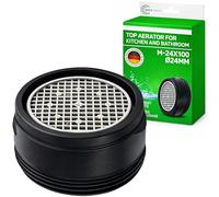 Mousseur Robinet de Cuisine et de Salle de Bains - Revêtement Noir M-24x100 | Concu pour Économiser en Eau - MADE IN GERMANY - Garantie de 5 Ans - ONIX TECH