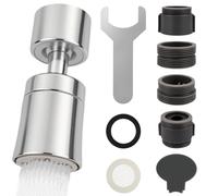Mousseur Robinet, Embout Robinet Cuisine, Réglage Rotatif à 360°, M22 | 3 Types De Modes De Sortie d'Eau, Détachables, Argentés, Pour Robinet, Chambre à Coucher, Salle De Bain, Balcon