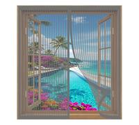 Moustiquaire à Fermeture Aimantée 70 x 95 cm Installation Facile Sans Percer Auto-Adhésif en Maille Rideau Aimantée Anti Moustique pour Fenêtre Empêche Les Insectes, Gris