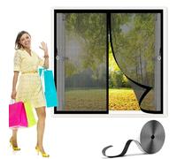 Moustiquaire à Fermeture Aimantée 78 x 160 cm Anti-Moustique avec Aimants Différentes Tailles Rideau Magnétique Anti-Insectes pour Entree Balcon, Porte Fenetre, Noir