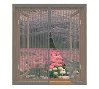 Moustiquaire à Fermeture Aimantée 90 x 135 cm Installation Facile Sans Percer Aimantée Auto-Adhésif en Maille pour Fenêtre Empêche Les Insectes, Gris