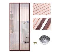 Moustiquaire à Fermeture Aimantée Format personnalisé Convient pour n'importe quelle porte montage adhésif facile Bande Adhésive et Auto-Agrippante Incluse 185x235