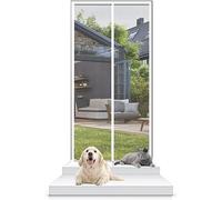 Moustiquaire à fermeture éclair Porte moustiquair Porte moustiquaire for animaux avec fermeture éclair, multicolore, plusieurs tailles(White,150x220cm)