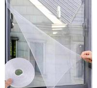 Moustiquaire adhésive pour fenêtre, barrière contre les moustiques et les insectes pour les fenêtres, installation facile à la maison, amovible, respirante et anti-poussière, cadeau pour la fête des m