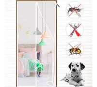 Moustiquaire AimantéE Porte 170 x 220 cm Fenetre Fermeture Automatique Store Moustiquaire Animaux AcceptéS pour Couloirs, Portes Blanc