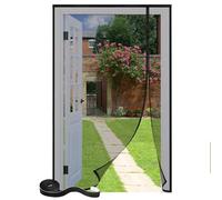 Moustiquaire Aimantée Porte-Fenêtre anti pollen protection 140x195cm Noir Moustiquaire Baie Vitree Coulissante, Magnétique Moustique Sans Perçage