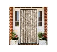 vidaXL Rideau anti-insectes beige et marron 100x220 cm chenille