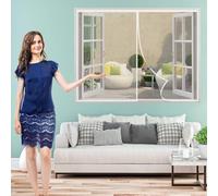 Moustiquaire Blanche 200 x 80 cm Anti Mouche/Anti Insectes/Respirant Rideaux Toile Insect Ecran pour Couloirs, Portes, Patio, Blanc