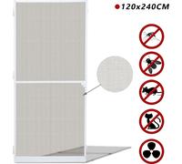 Moustiquaire Clanmacy, 120x240CM Moustiquaire grille moustiquaire porte étanche cadre alu Moustiquaire fibre de verre pour salon fenêtres balcons