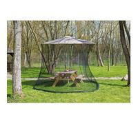 Infactory Moustiquaire cylindrique pour parasol en maille 220 - 330 x 250 cm - Noir G