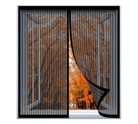 Moustiquaire de Fenêtre 90 x 135 cm Installation Facile Sans Percer Fenêtre D'Écran Magnétique pour Empêche Les Insectes, Noir