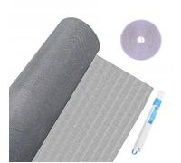 Moustiquaire de fenêtre - PZCC - 150 x 500 cm - Gris - Maille nylon anti-insecte - Fixation adhésive