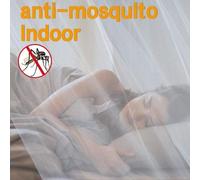 Moustiquaire de lit, grande moustiquaire carrée pour très grand lit, moustiquaire d'intérieur et d'extérieur pour lit simple ou double - blanc (190 x 210 x 240 cm)