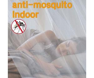 Moustiquaire de lit, grande moustiquaire carrée pour très grand lit, moustiquaire d'intérieur et d'extérieur pour lit simple ou double - blanc (190 x 210 x 240 cm)