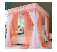 Moustiquaire de lit sur Pied, Tente de Princesse avec Support, Rideau de lit Facile à Retirer, Convient aux Lits de 1,5/1,8/2 m (Couleur : A3, Taille : 150 x 200 x 210 cm)