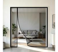 Moustiquaire de Porte Aimantée 95x195cm Ouverture Latérale Rideau Moustiquaire Rideau de Porte Antimoustique Kit d'installation Complet Installation Sans Perçage Noir