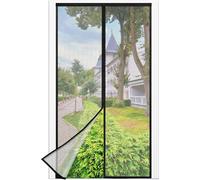 Moustiquaire de porte de balcon Aimant 90*210cm Aimant plus fort Noir