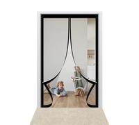 Moustiquaire de Porte Magnétique 209 x 226 cm Garde L'Air Frais à L'Intérieur Moustiquaire Fenêtre Magnetique Aucun Perçage N'Est Nécessaire pour Porte Exterieur/Balcon/Terrasse, Noir