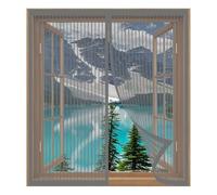 Moustiquaire de Porte Ou Fenetre Magnetique 40 x 50 cm Installation Facile Sans Percer Rideaux Toile Insect Ecran pour Fenêtre Empêche Les Insectes, Gris