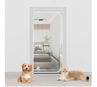 Moustiquaire de Porte pour Chat pour empêcher Animaux de Compagnie de s'échapper, Rideau de Porte avec Fermeture éclair, 100 * 210cm