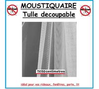 Moustiquaire découpable 7 Mètres Tulle Écru 150 CM, pour vos rideaux, fenêtres, lit, porte...etc