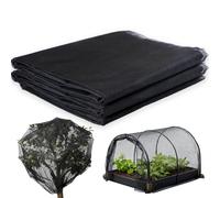 Moustiquaire d'extérieur, Filet de Protection Contre Les Insectes, Maille Fine Filets pour Jardin, Oiseau Barrière de Chasse Protection des Plantes Filet de Jardin (3 x 4 M, Noir)