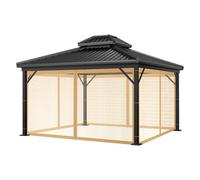 Moustiquaire d'extérieur, polyester durable, installation facile, filet brun seul, L360xB360xH230CM