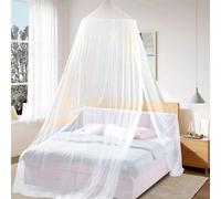 Moustiquaire dôme Ibenzoa® – Filet anti-insectes en polyester, pour lit simple et double, diamètre 0,6 m, hauteur 2,5 m, périmètre du bord 12 m, idéal pour les chambres et le camping