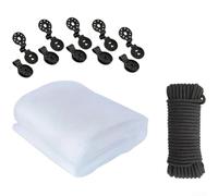 Moustiquaire en maille pour tonnelle d'extérieur pour terrasse et potager Protection avec système de boucle en polyester Blanc 7,6 x 15,2 cm