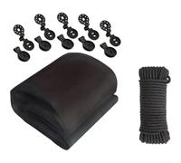 Moustiquaire en maille pour tonnelle d'extérieur pour terrasse et potager Protection avec système de boucle en polyester Noir 3 x 4 cm