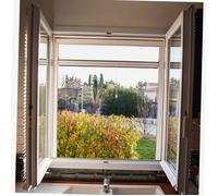 WERKA PRO Moustiquaire Enroulable Aluminium Fenêtre 130 x 160 cm Blanche